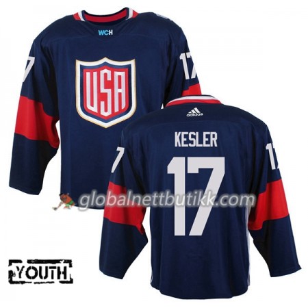 USA Hockeydrakt Ryan Kesler 17 World Cup i ishockey 2016 Blå Premier - Barn